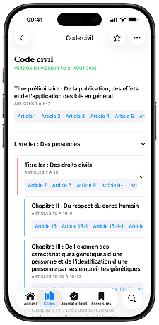 Code civil dans Hélia