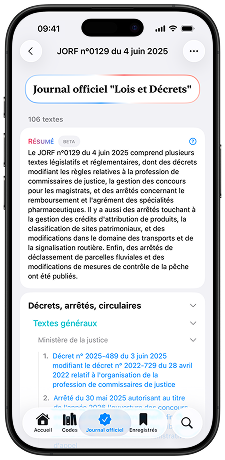 Journal Officiel dans Hélia